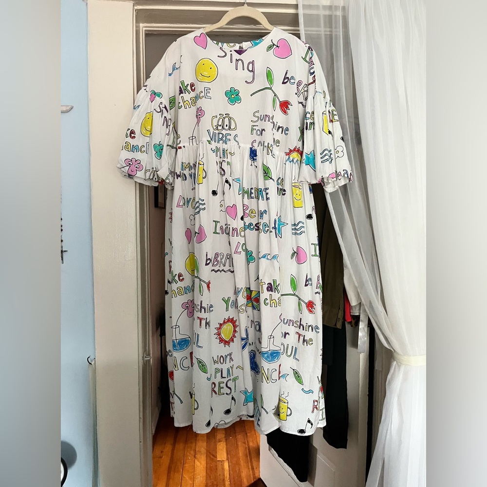 Cute and unique positive mantra babydoll dress!